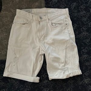 White H&M denim jean shorts